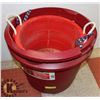Image 1 : LOT OF TWO 18 GALLON ROUND TOTES