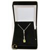 Image 1 : #38-GENUINE GREEN PERIDOT PENDANT NECKLACE