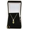 Image 1 : #35-GENUINE GREEN PERIDOT PENDANT NECKLACE