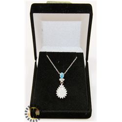 #18-AGATE & TOURMALINE & CZ PENDANT NECKLACE