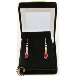 #28-RED RUBY EARRINGS