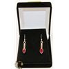 Image 1 : #28-RED RUBY EARRINGS