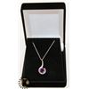 Image 1 : #45-GENUINE PURPLE AMETHYST PENDANT NECKLACE