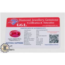 #84-GENUINE PINK SAPPHIRE LOOSE GEMSTONE  8.20CT