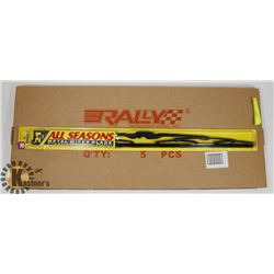 BOX OF 5 ALL SEASON 21" METAL WIPER BLADES.