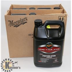 LOT OF 4 MEGUIARS 3.79L PROTEIN STAIN REMOVER.