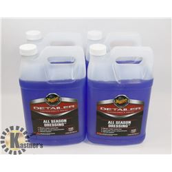 LOT OF 4 MEGUIARS 3.78L ALL SEASON DRESSING.