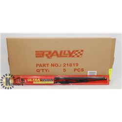 BOX OF 5 ULTRAVISION 19" WIPER BLADES.