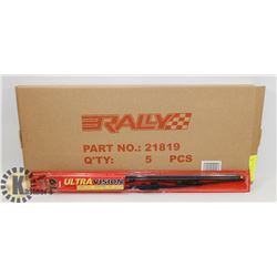BOX OF 5 ULTRAVISION 19" WIPER BLADES.