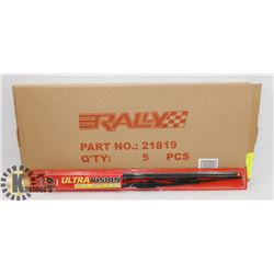 BOX OF 5 ULTRAVISION 19" WIPER BLADES.