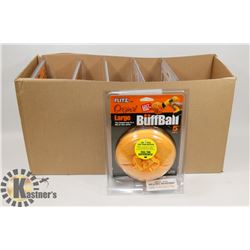 CASE OF FLITZ ORIGINAL 5" LARGE BUFF BALLS.