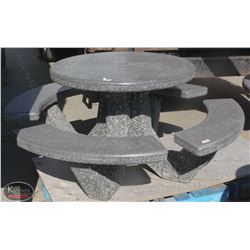 OUTDOOR PATIO ROUND CONCRETE TABLE