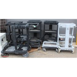 PALLET OF COMMERCIAL CLEANING CARTS. AS IS.