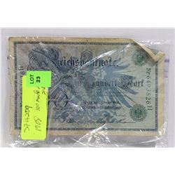 1908 GERMAN 100 MARK BANKNOTE.