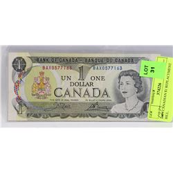 1973 CANADIAN $1 BILL.