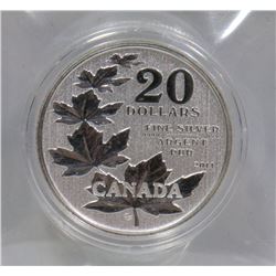 2011 $20 COMMEMORATIVE MAPLE LEAF .999 SILVER COIN