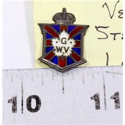 WWI GREAT WAR VETERAN STERLING SILVER LAPEL PIN