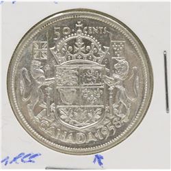 SCARCE 1958 DOT VARIETY 50C