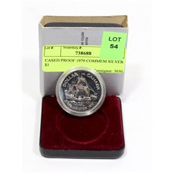 CASED PROOF 1979 COMMEM SILVER $1