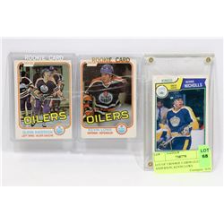 LOT OF 3 ROOKIE CARDS GLEN ANDERSON, KEVIN LOWE