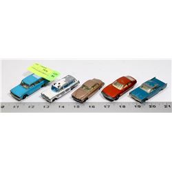 5 VINTAGE MATCHBOX CARS