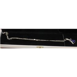 DARK BLUE SWAROVSKI CRYSTAL FASHION PENDANT