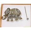 Image 1 : VINTAGE RHINESTONE ELEPHANT BROOCH