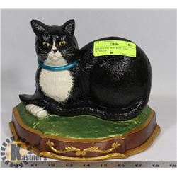 HEAVY CAST IRON KITTY CAT DOORSTOP.