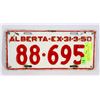 Image 1 : ALBERTA 1950 LICENSE PLATE EXPIRES  31.3.50
