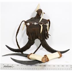 EGYPTIAN DAGGERS AND SCABBARD SET.