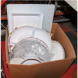 LARGE BOX OF ASSORTED CRYSTAL AND GLASS