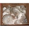 Image 1 : BOX OF ESTATE GLASSWARE AND CRYSTAL VASES ETC.