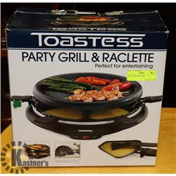 TOASTESS RACLETTE GRILL NEW