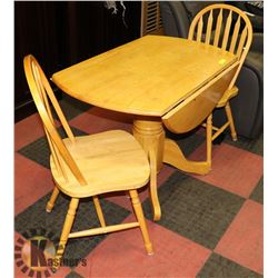 FARM STYLE 2 SEATER KITCHED TABLE -FOLDABLE LEAFS