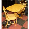 Image 1 : FARM STYLE 2 SEATER KITCHED TABLE -FOLDABLE LEAFS