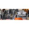 Image 1 : PAIR OF NEW CHARCOAL GREY SOFT FABRIC LOVESEATS