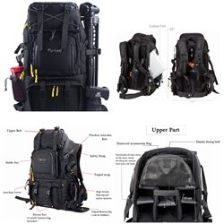 FLYLEAF CAMERA BACKPACK BLACK