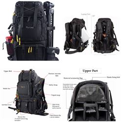 FLYLEAF CAMERA BACKPACK BLACK