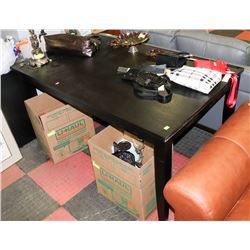 ESPRESSO COLOR KITCHEN TABLE, 60"X36"X30.5".