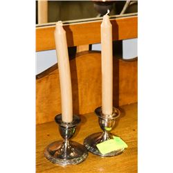 SILVER PLATED CANDLE HOLDERS