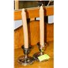 Image 1 : SILVER PLATED CANDLE HOLDERS