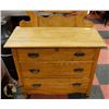 Image 2 : ELM MID CENTURY DRESSER W/  HEART MIRROR,