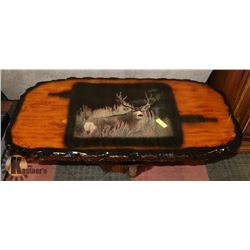 DEER COFFEE TABLE, 48"X24"X17.5".