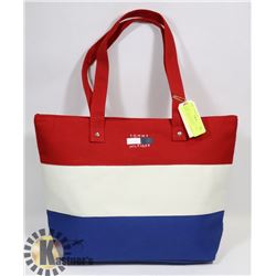TOMMY HILFIGER REPLICA RED WHITE AND BLUE TOTE