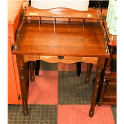 ESTATE WOOD WRITING DESK, 26"X20"X31.5".