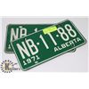 Image 1 : SET OF 1971 ALBERTA LICENSE PLATES