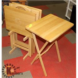 WINSOME SOLID WOOD TV TABLES W/UPRIGHT STAND.