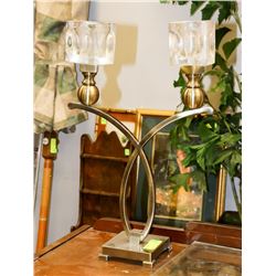 METAL AND GLASS CANDLE HOLDER