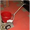 Image 1 : RED UNIVERSAL FERTILIZER SPREADER WITH 12"X12"