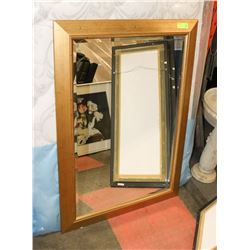 ESTATE GOLD TONE FRAMED MIRROR